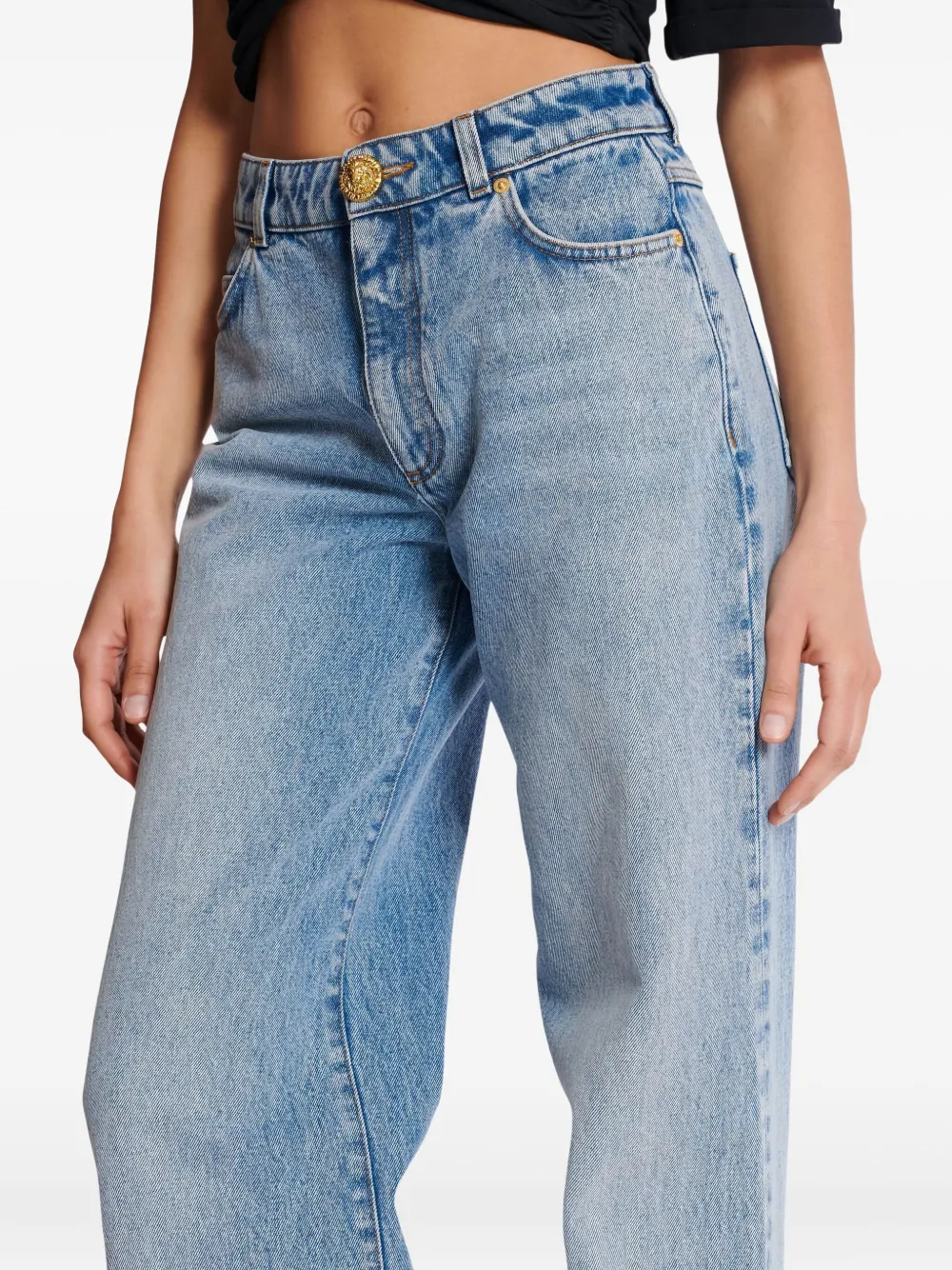 Balmain Straight-leg Jeans In Blue