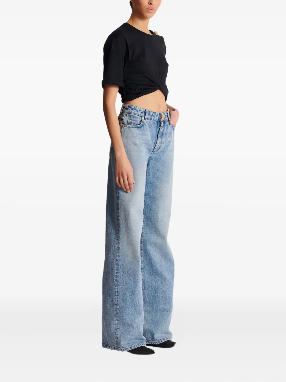 Balmain Straight-leg Jeans In Blue