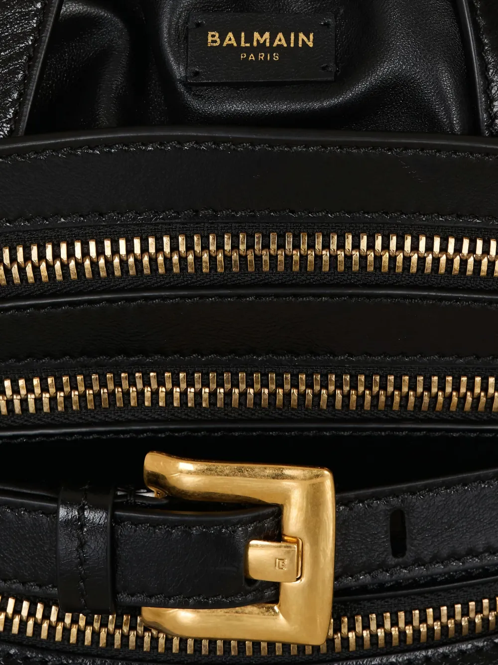 Balmain Shuffle Mini Embellished Leather Shoulder Bag In Black