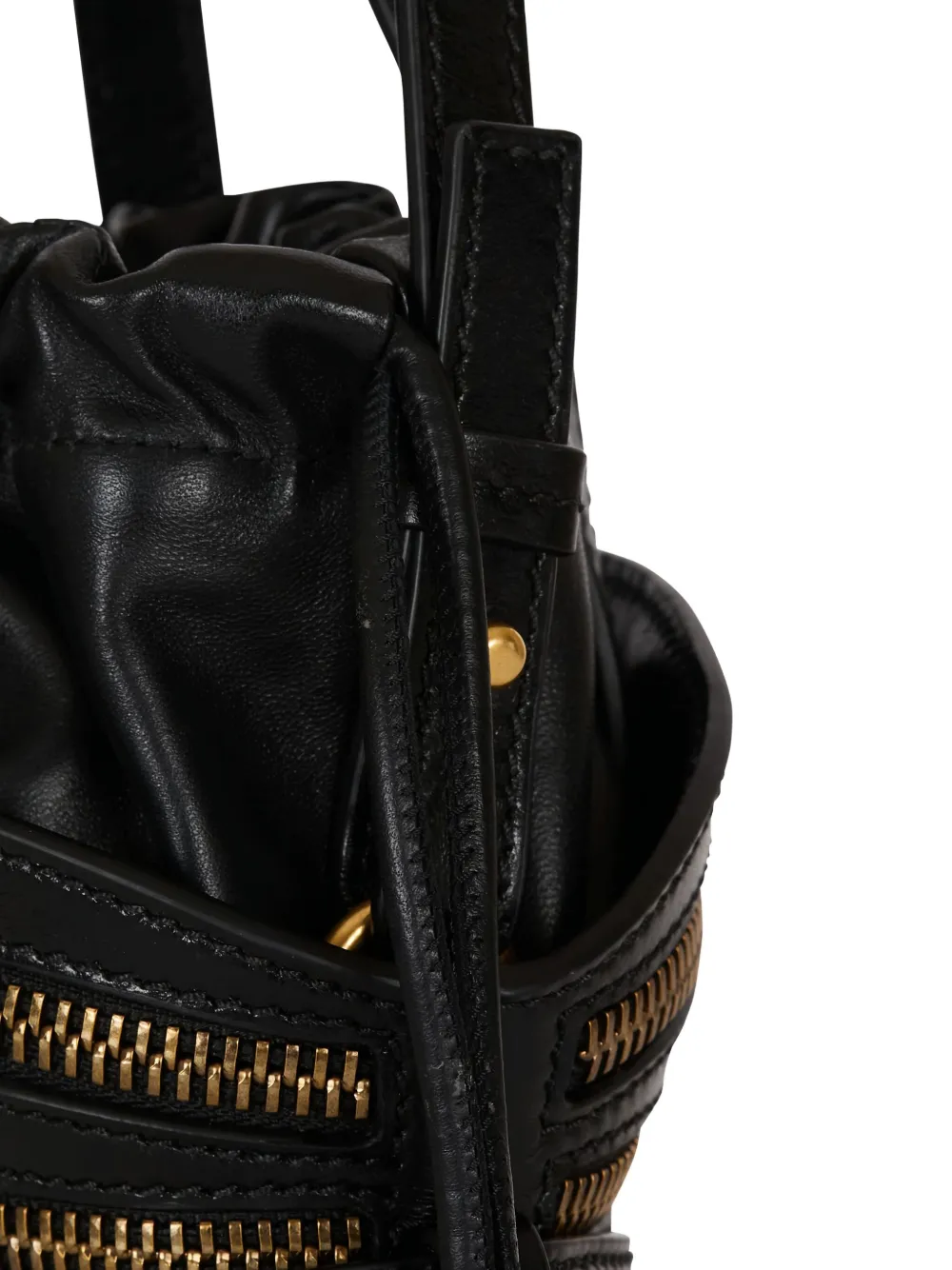 Balmain Shuffle Mini Embellished Leather Shoulder Bag In Black