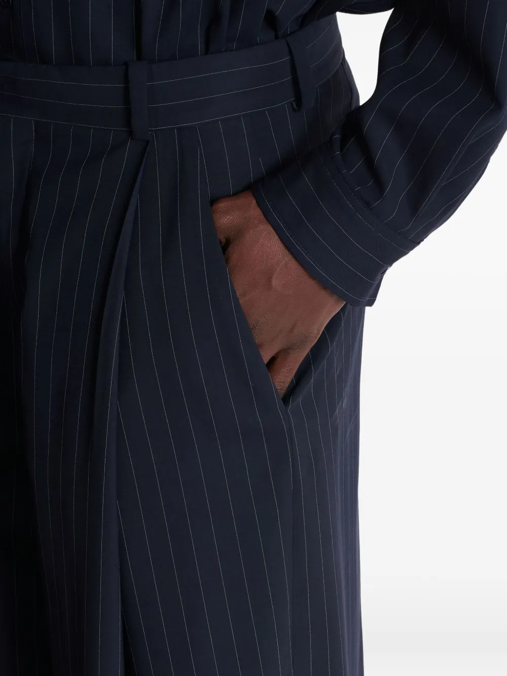 Balmain Broek met krijtstreep Blauw