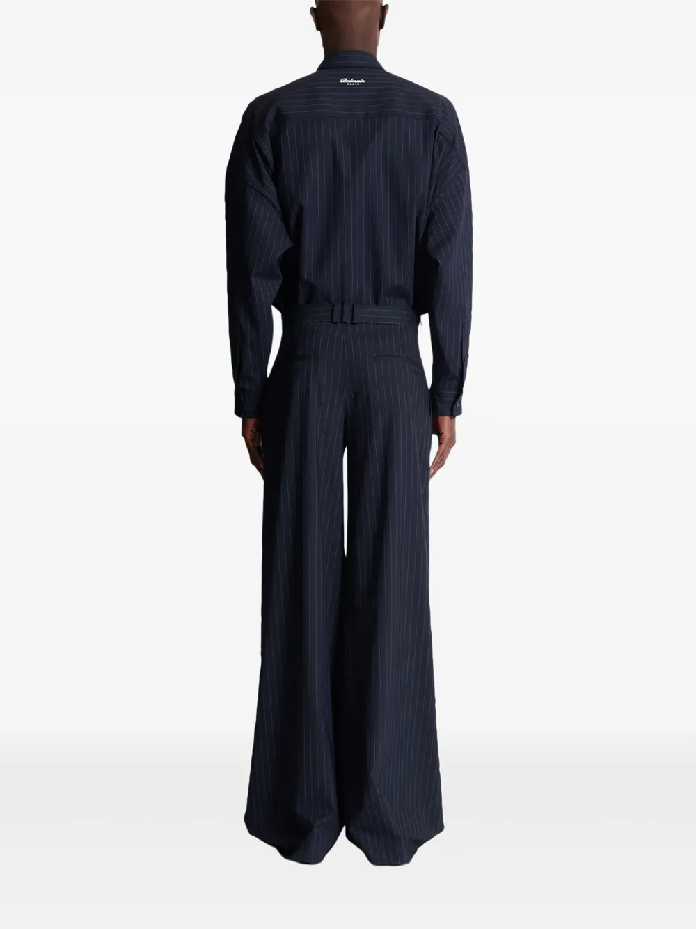 Balmain Broek met krijtstreep Blauw