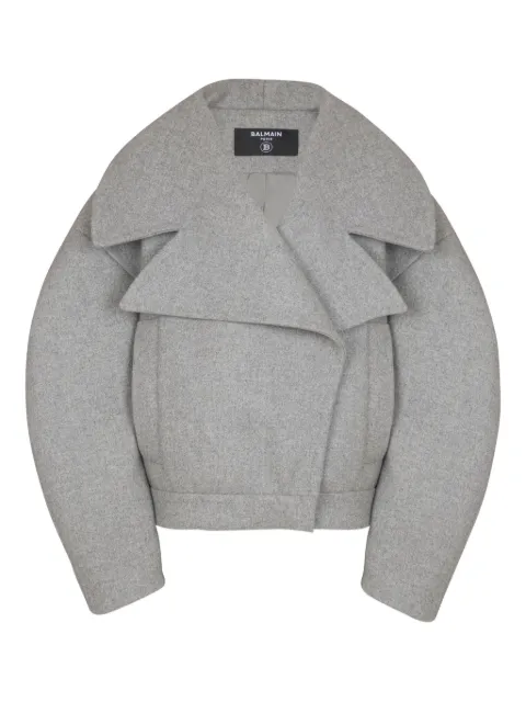 Balmain oversized-lapel wool-cashmere coat