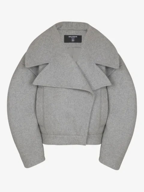 Balmain oversized-lapel wool-cashmere coat