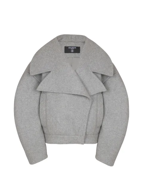 Balmain oversized-lapel wool-cashmere coat