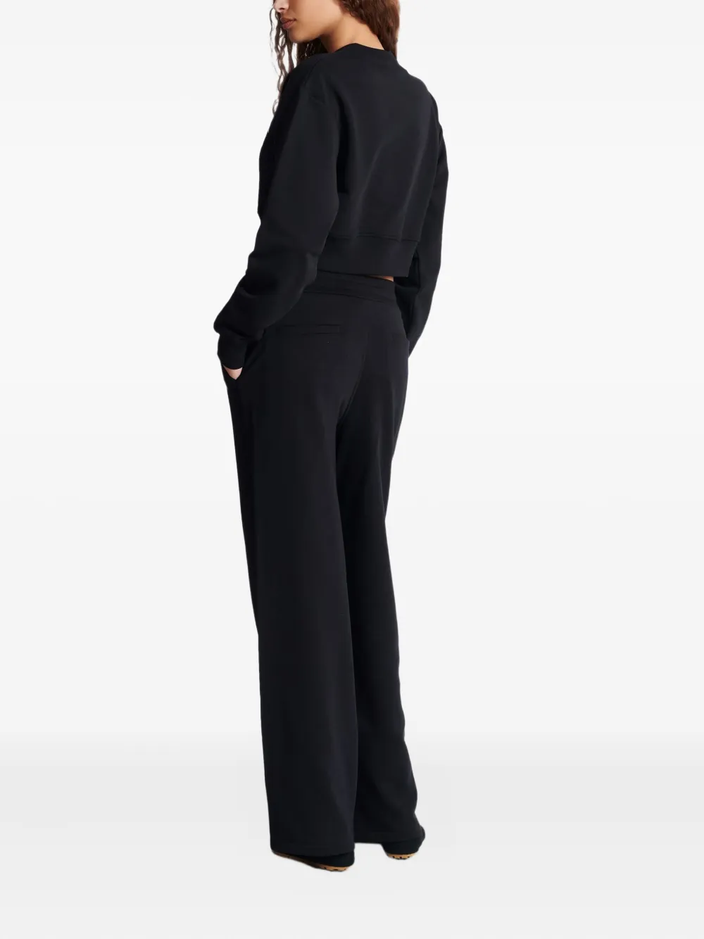 Balmain Cropped sweater met logoprint Zwart