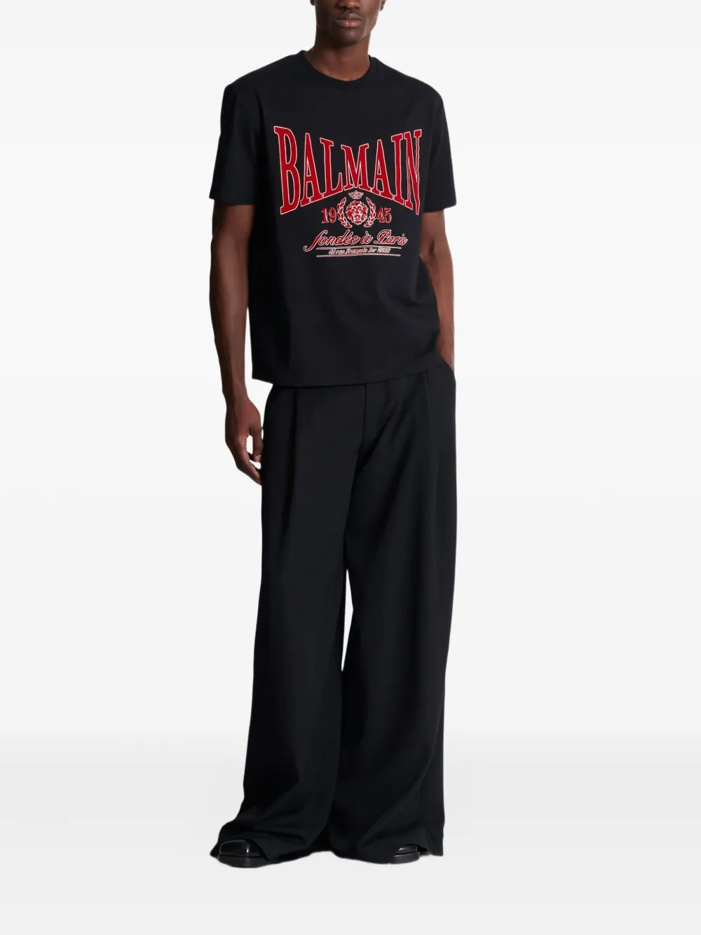 Balmain T-shirt met logoprint - Zwart
