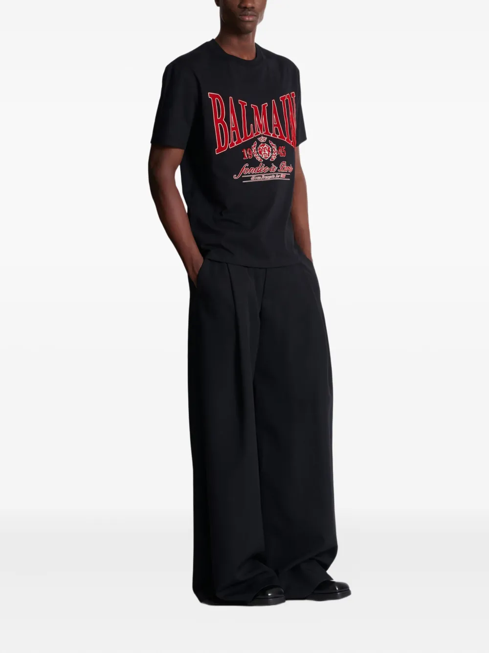 Balmain T-shirt met logoprint Zwart