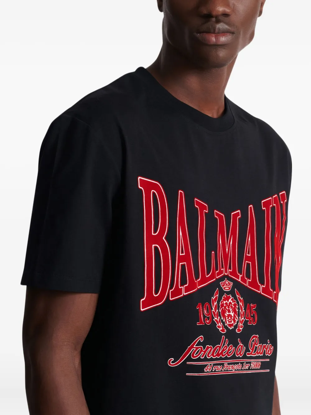 Balmain T-shirt met logoprint Zwart