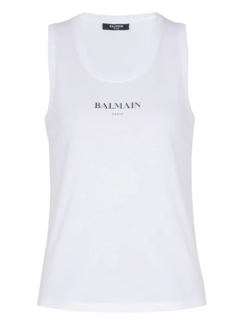 Balmain logo-print tank top