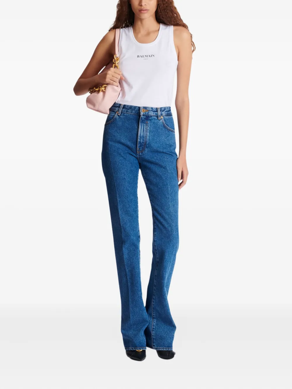 Balmain Tanktop met logoprint Wit