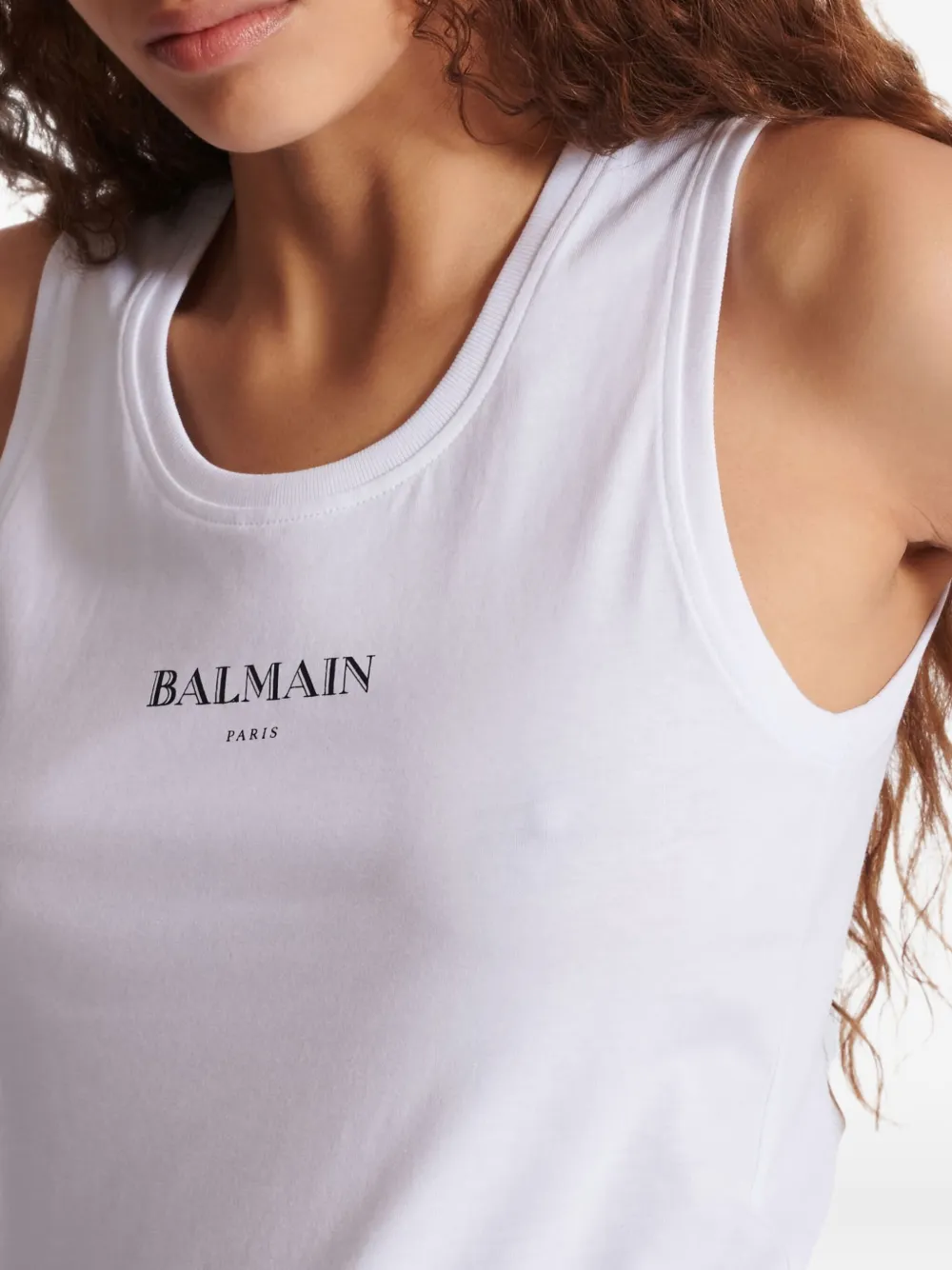 Balmain Tanktop met logoprint Wit