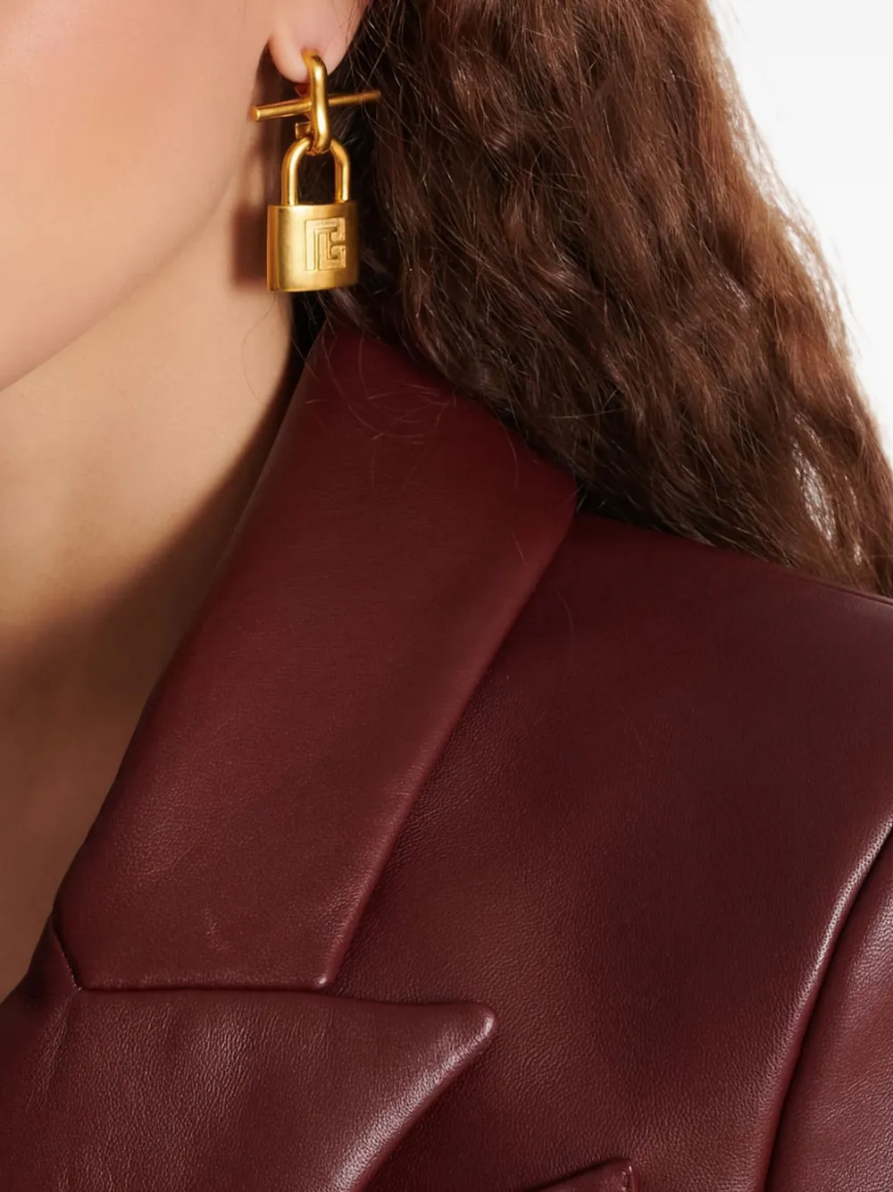 Balmain Pulse Padlock Earrings In Gold