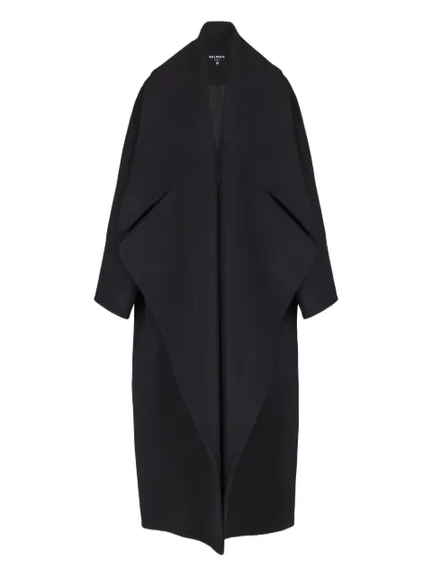 Balmain abrigo con solapas oversize
