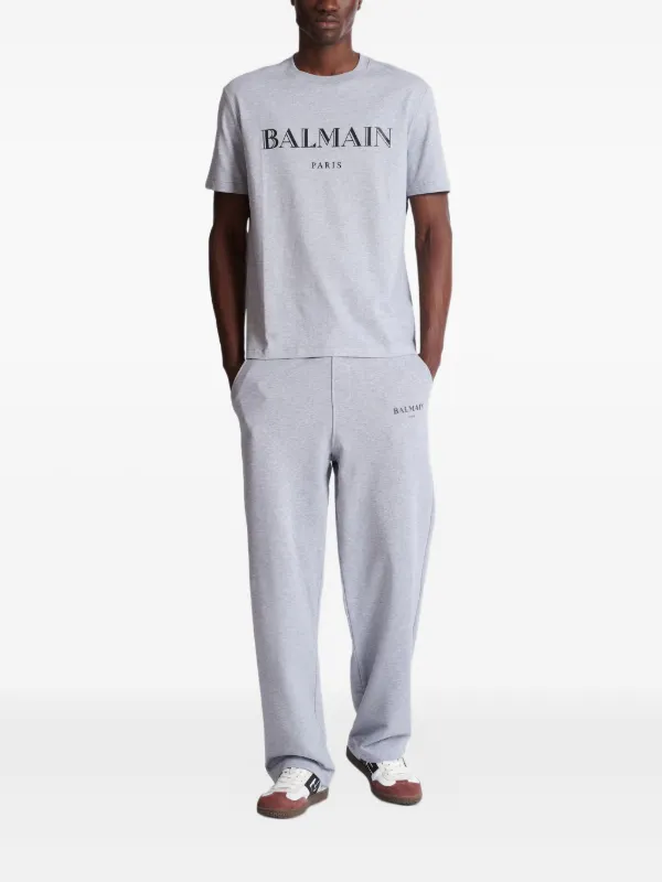 BALMAIN グレー ロゴ Tシャツ Balmain ロゴ Tシャツ | グレー | FARFETCH JP