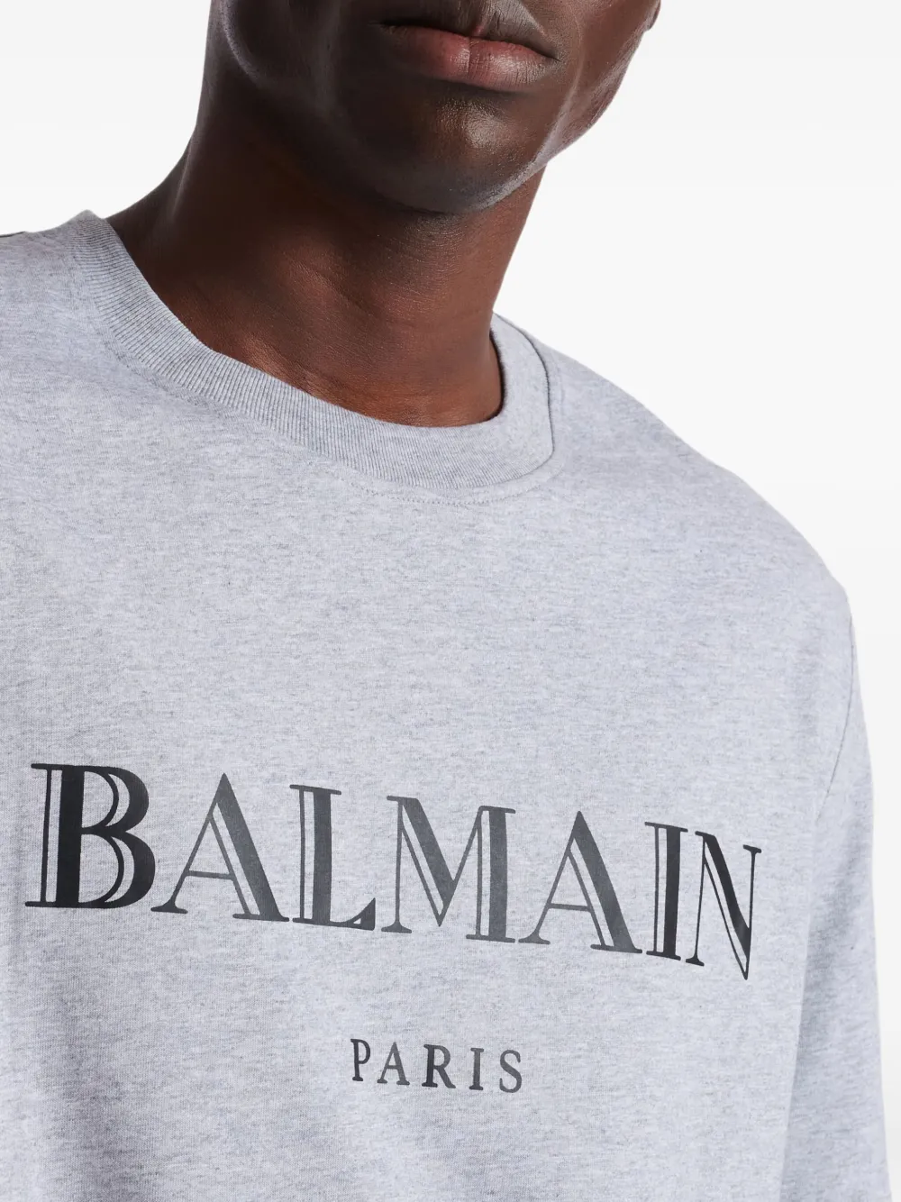 Balmain T-shirt met logoprint Grijs