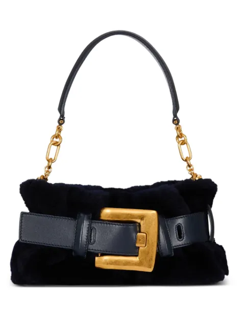 Balmain mini pochette Anthem en peau lainée