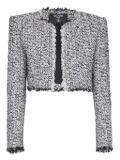Balmain tweed fringed jacket - White