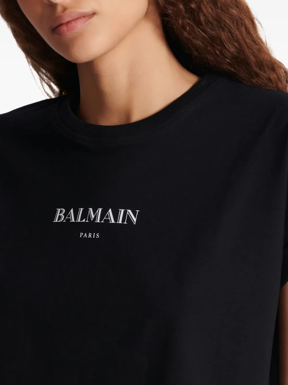 Balmain T-shirt met logoprint Zwart