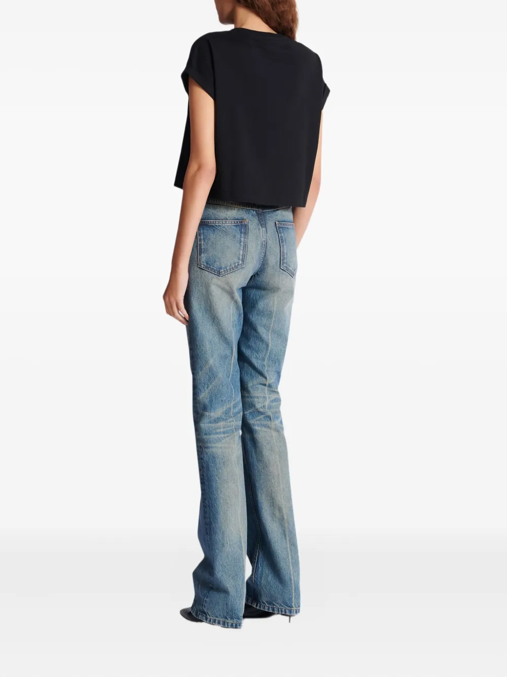 Balmain T-shirt met logoprint Zwart