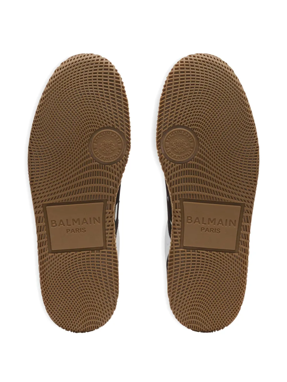 Balmain Swan sneakers van suède leer met logo Zwart
