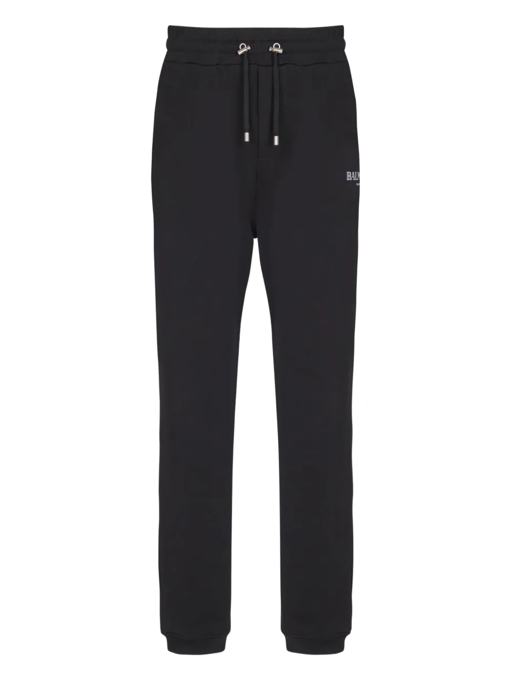 Balmain Pantaloni sportivi con coulisse e stampa logo - Nero