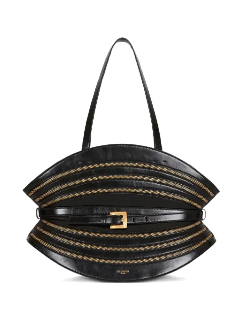 Balmain bolso de hombro Shuffle Zips mediano