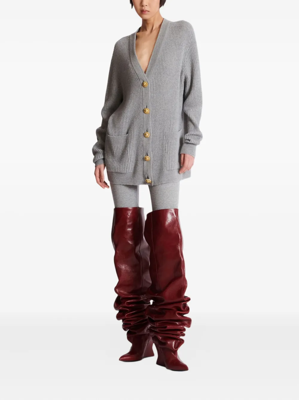Balmain ribbed buttoned cardigan | Cardigans | Image 2