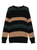 Gianfranco Ferré Pre-Owned 1997 striped ribbed sweater - Black