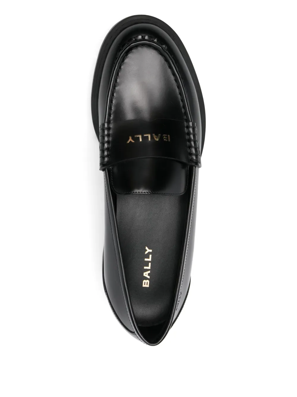 Bally Leren loafers Zwart