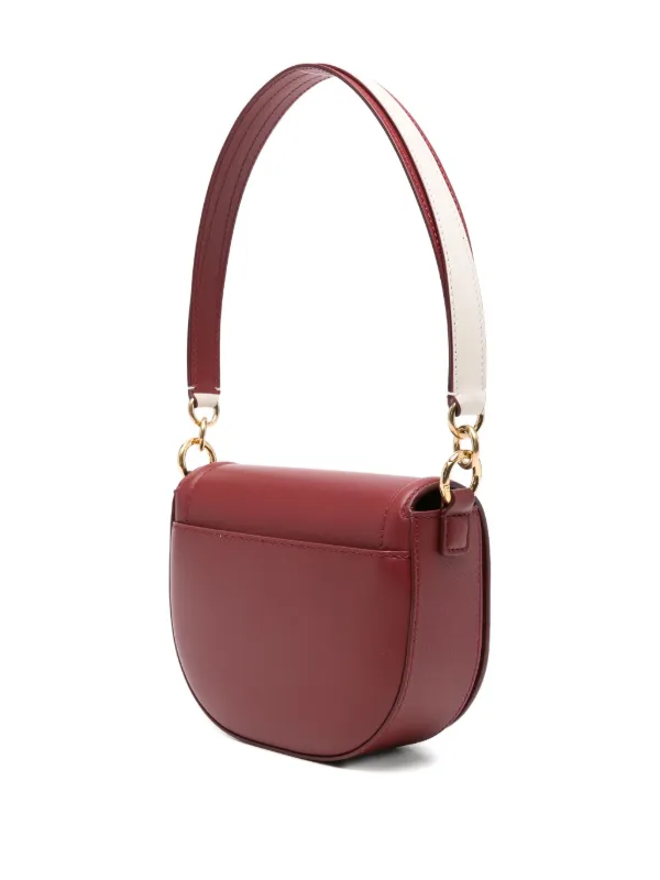 【レア】BALLY 3way 本革二種編みチェーンショルダーバッグ／ワインレッド Bally（バリー） 美品/ BECKIE ロゴ金具 レザー ショルダーバッグ