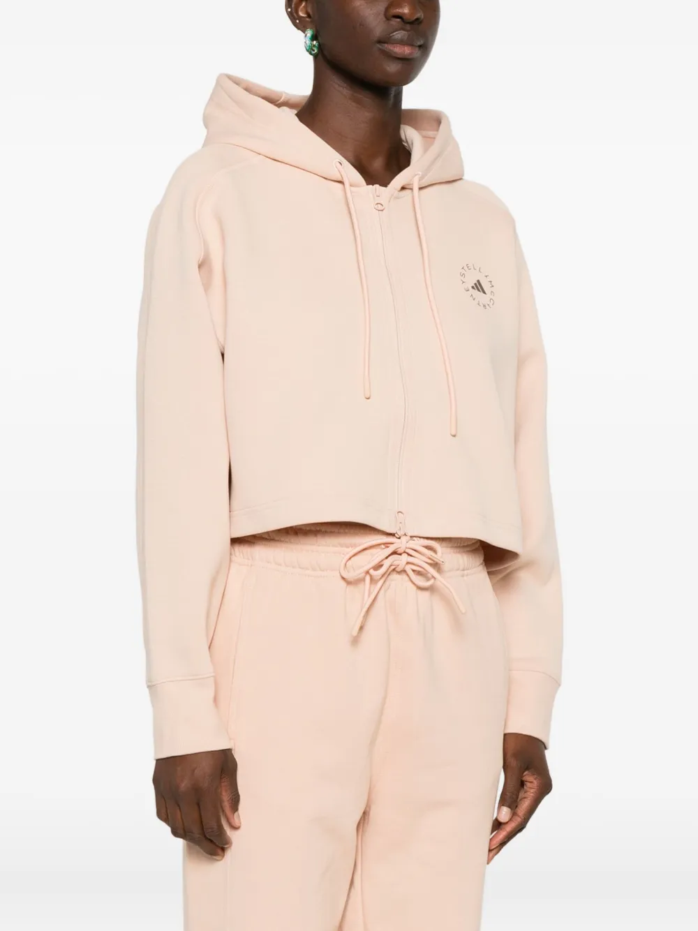 adidas by Stella McCartney zip-up hoodie Beige