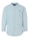 Tommy Hilfiger Junior mandarin-collar cotton shirt - Blue