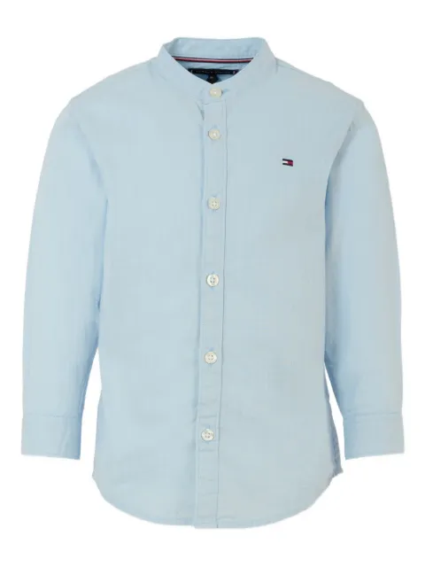 Tommy Hilfiger Junior mandarin-collar cotton shirt