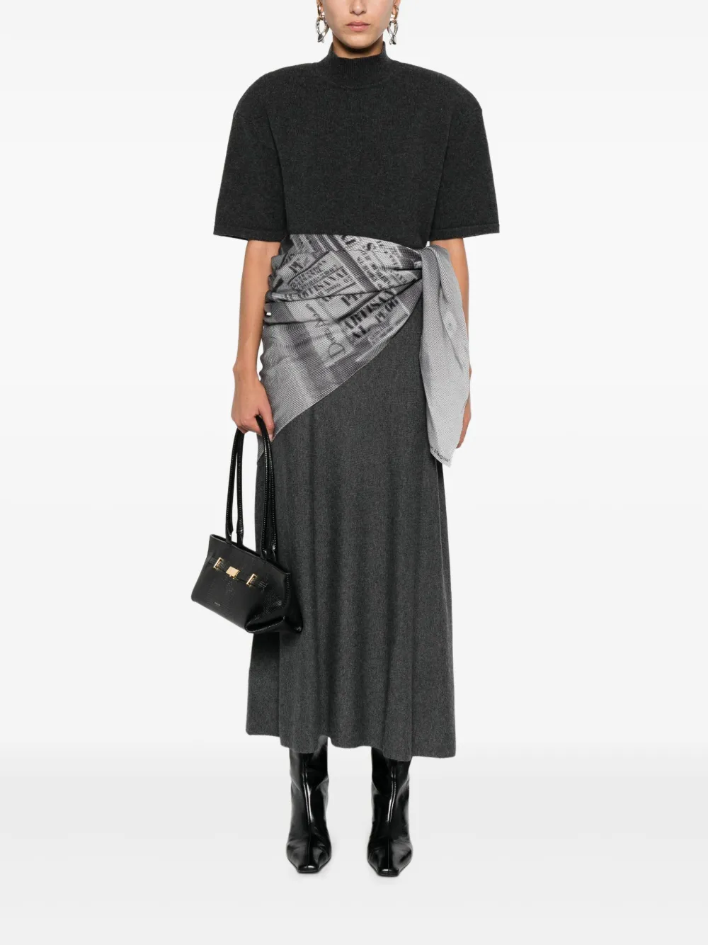 Pennyblack cashmere-blend skirt - Grijs