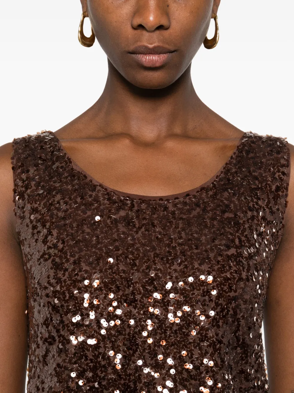 Pennyblack Sequin-embellished Top In Animal Print