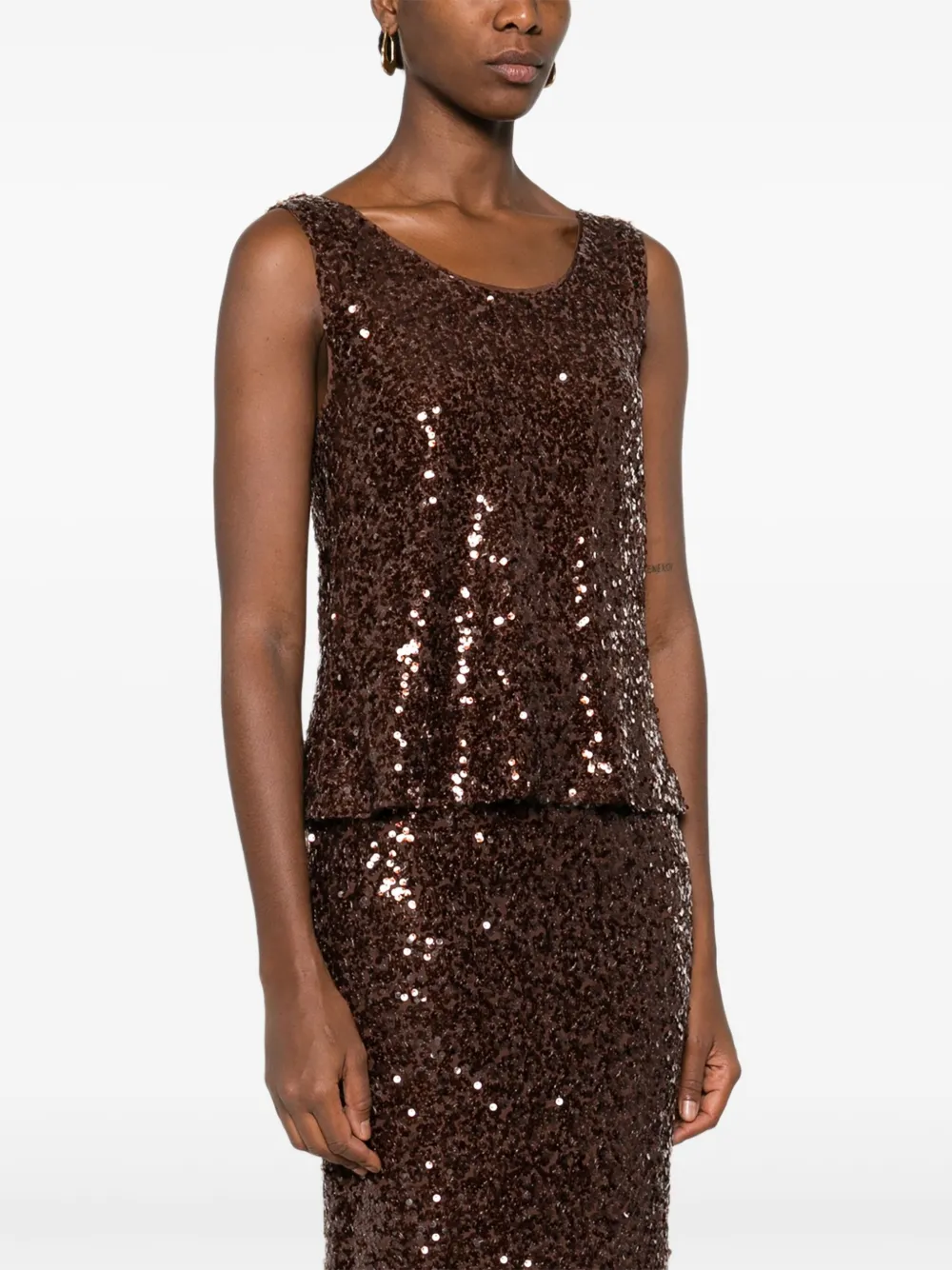 Pennyblack Sequin-embellished Top In Animal Print