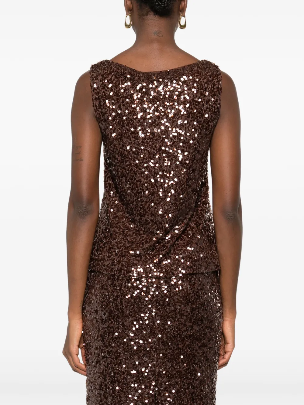 Pennyblack Sequin-embellished Top In Animal Print
