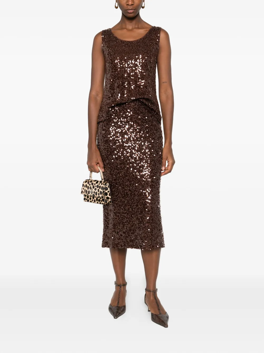 Pennyblack sequin-embellished skirt - Bruin