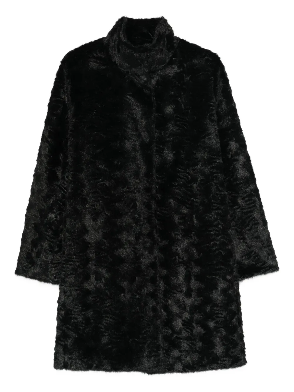 Pennyblack Alabama High-neck Textured Coat In Black