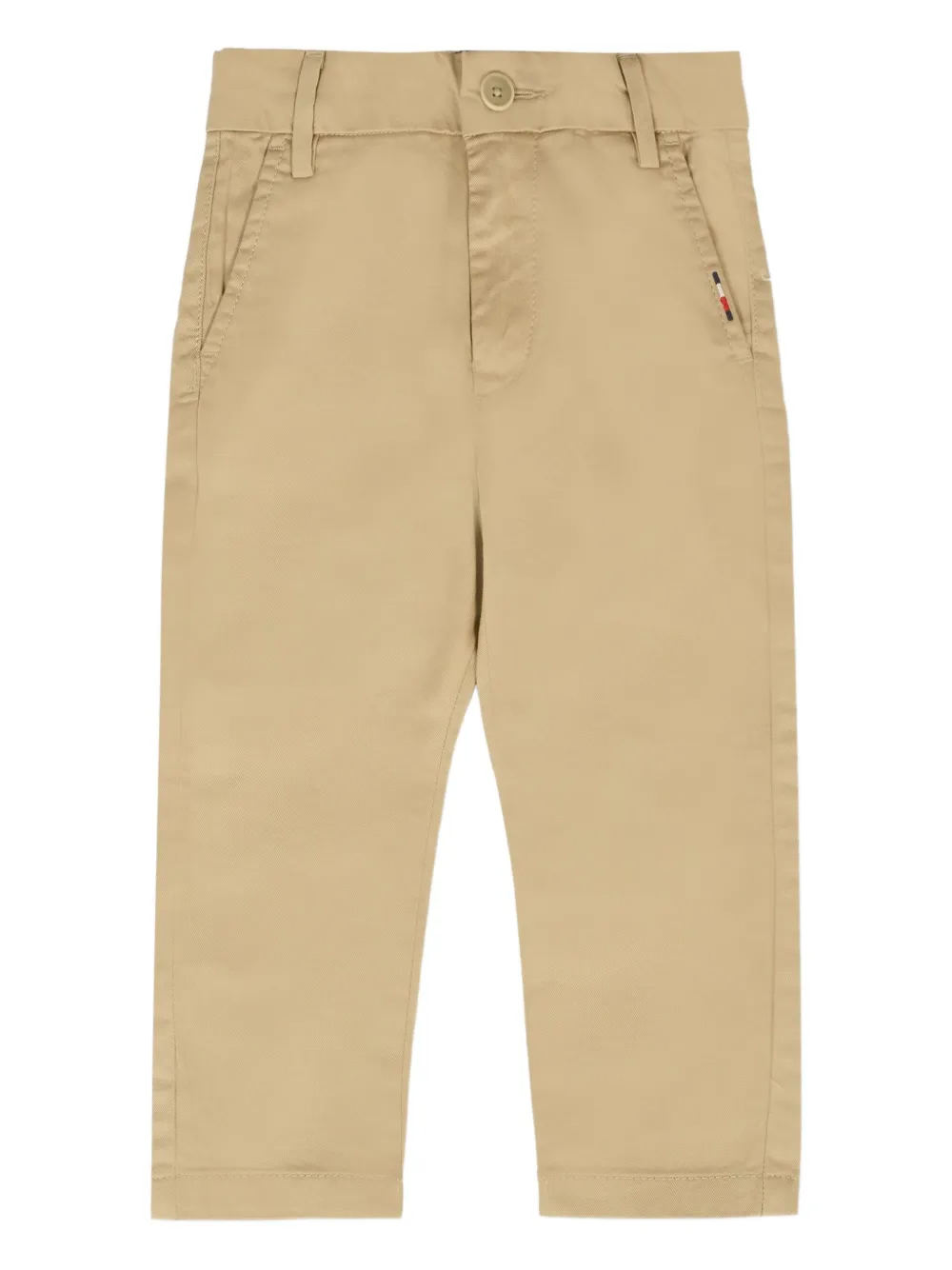 Tommy Hilfiger Junior Stretch-cotton Chinos In Nude
