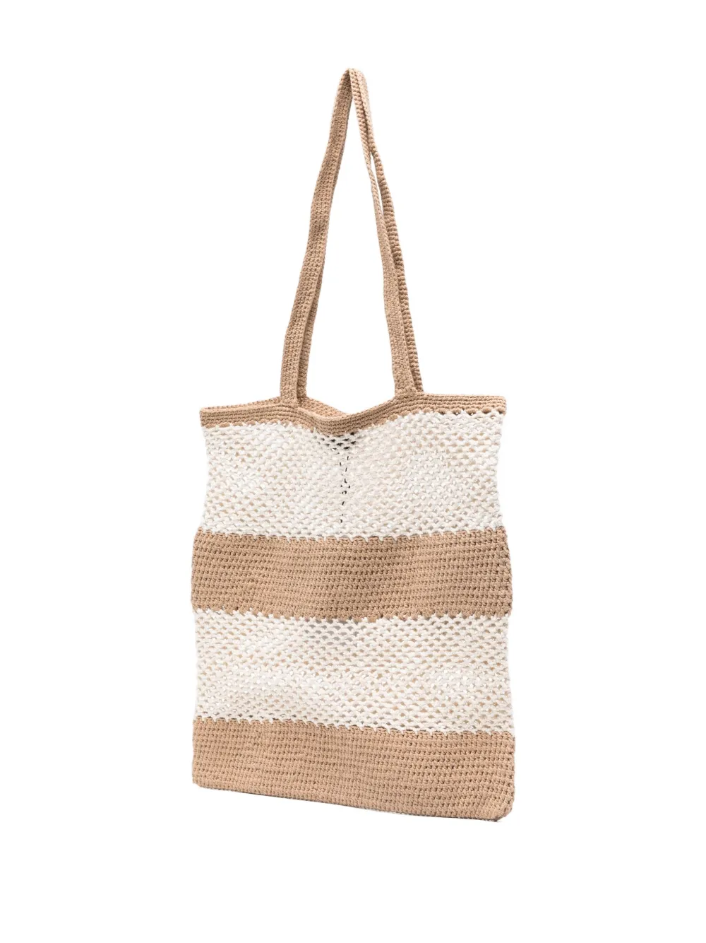 IRO striped crochet tote bag Beige