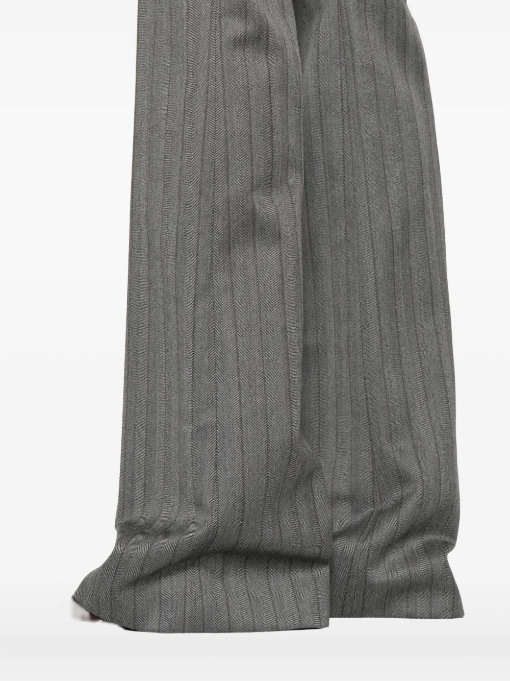 Alexander McQueen pinstripe flared trousers Grijs