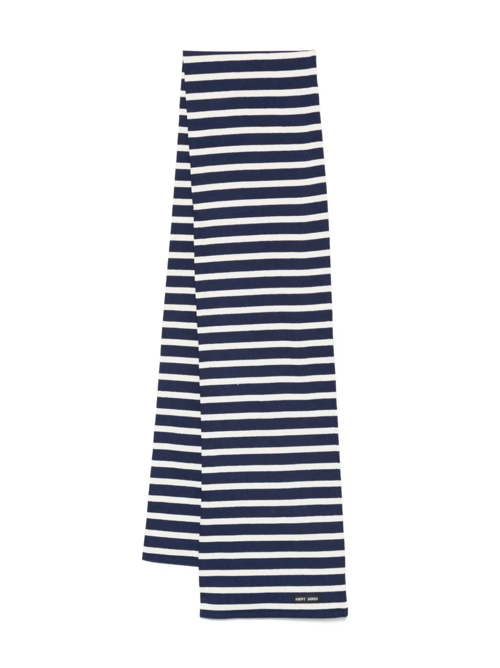 Saint James striped cotton scarf - ブルー Saint James striped cotton scarf - ブルー