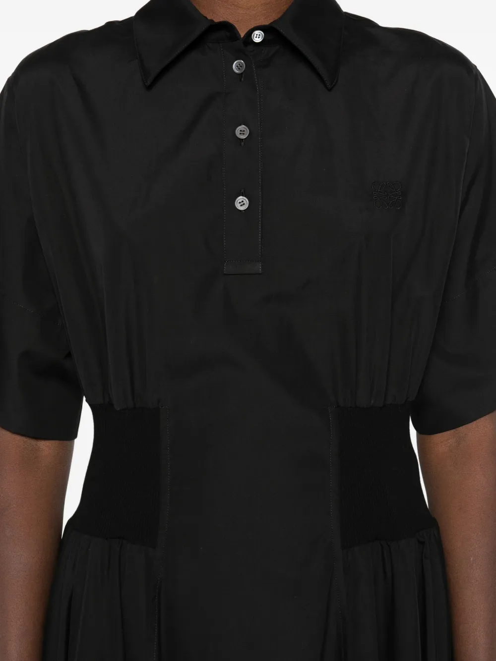 LOEWE Midi-jurk met polokraag Zwart