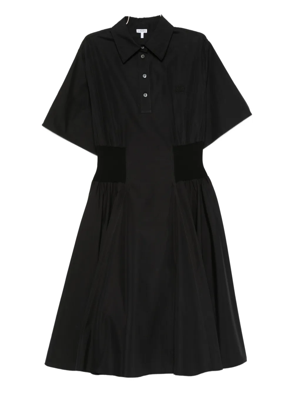 Loewe Polo-neck Midi Dress In Black