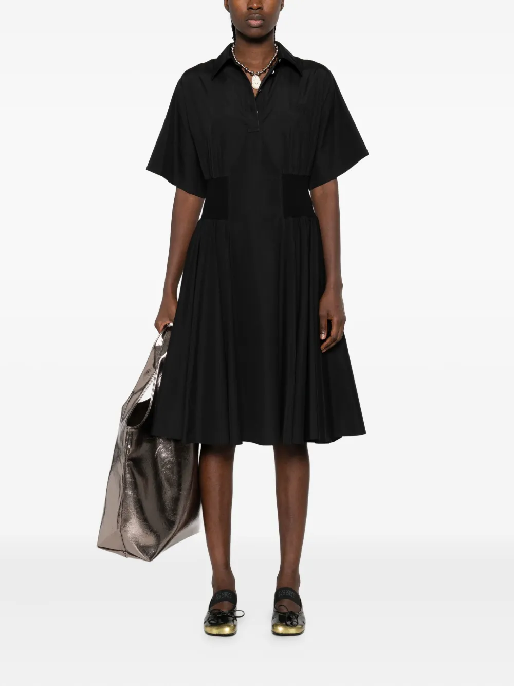 LOEWE polo-neck midi dress - Zwart