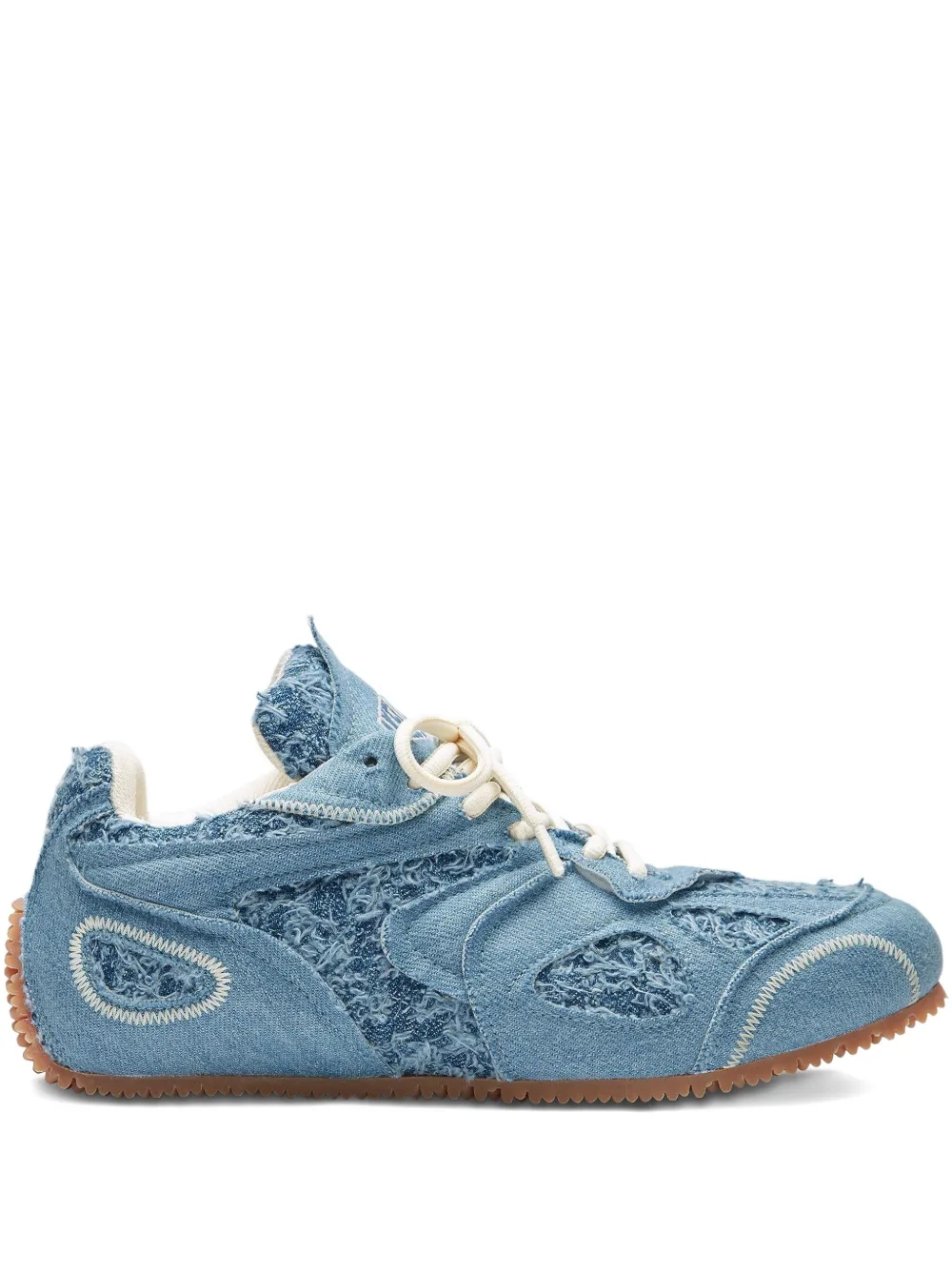 Axel Arigato Slow Runner frayed denim low-top sneakers Blue