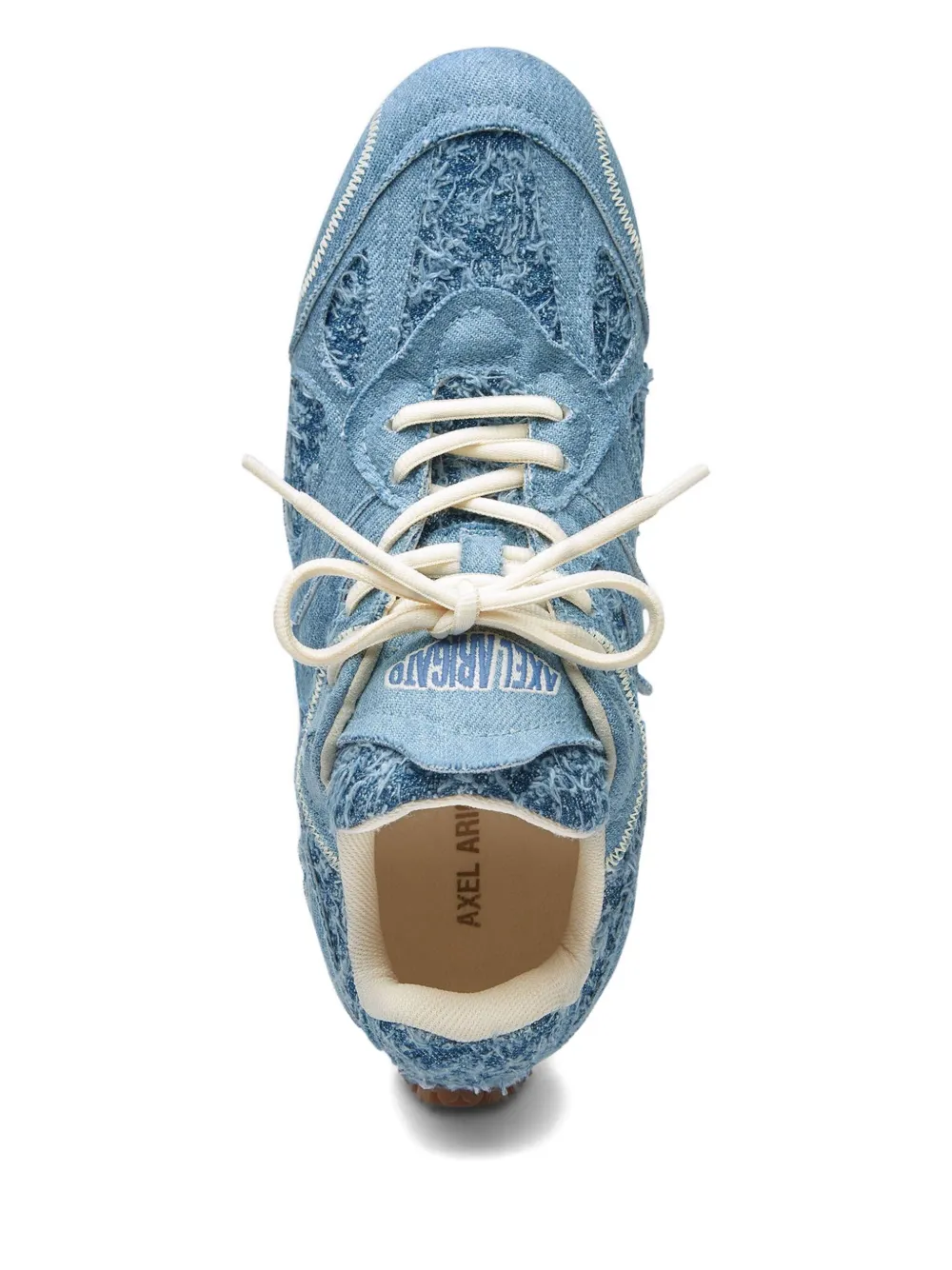 Axel Arigato Slow Runner frayed denim low-top sneakers Blue