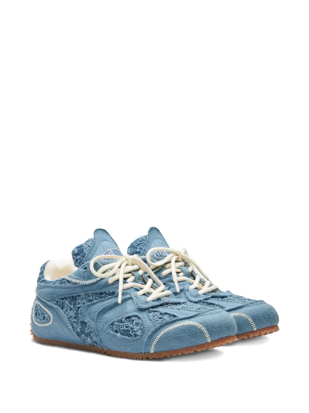 Axel Arigato Slow Runner frayed denim low-top sneakers Blue
